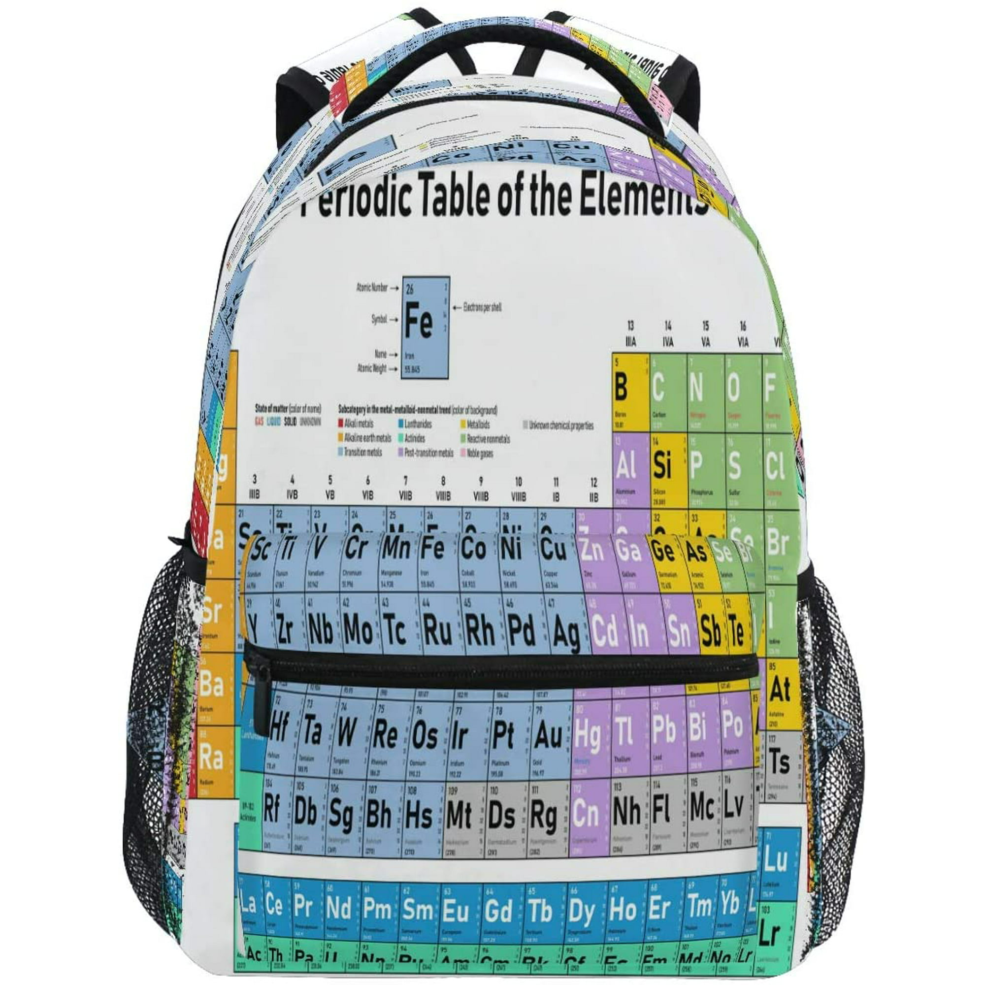 Business Periodic Table School Backpack Laptop Backpacks Casual Bookbags Daypack for Student Girls Boys 